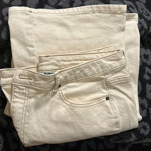 Future Collective bell cream jeans. 14. Collab w Gabriella Karefa-Johnson.